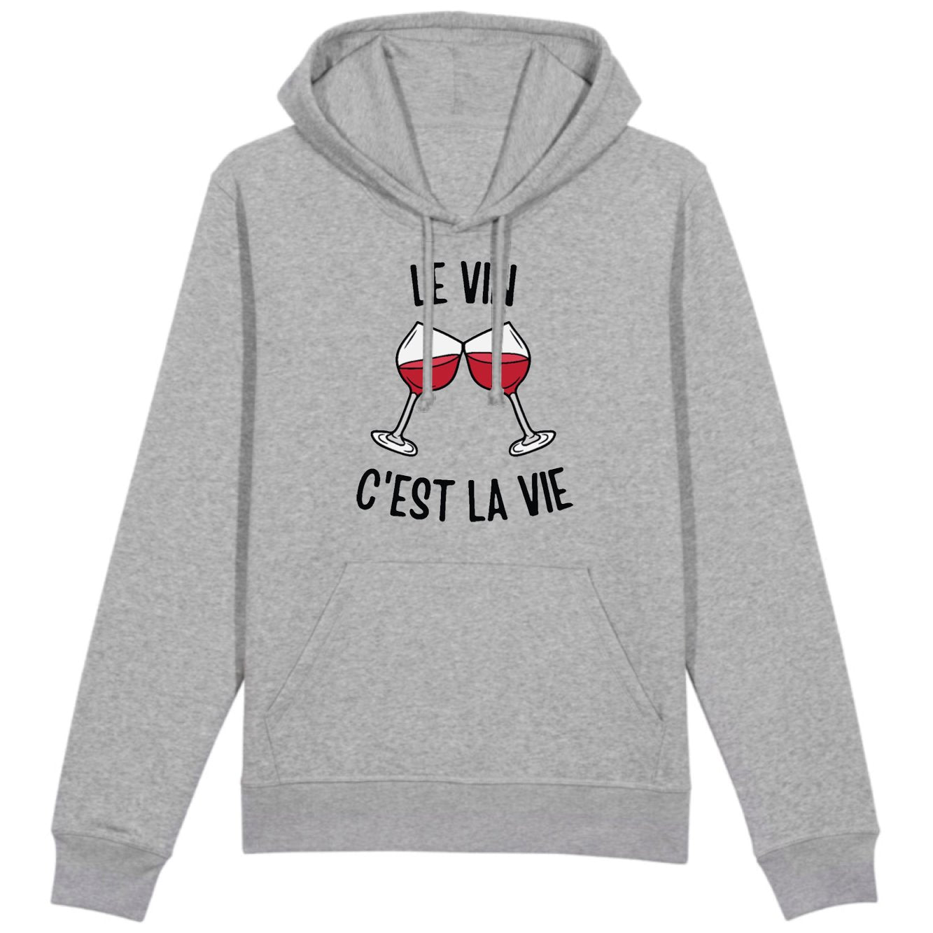 Sweat Capuche Adulte Le vin c'est la vie