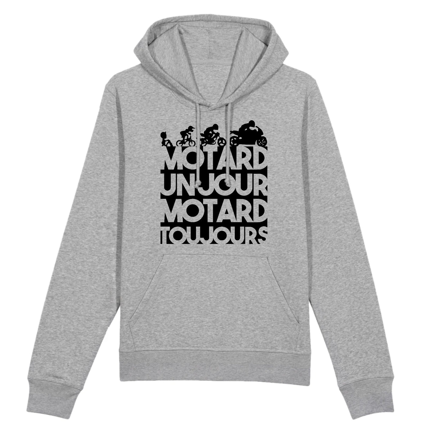 Sweat Capuche Adulte Motard un jour