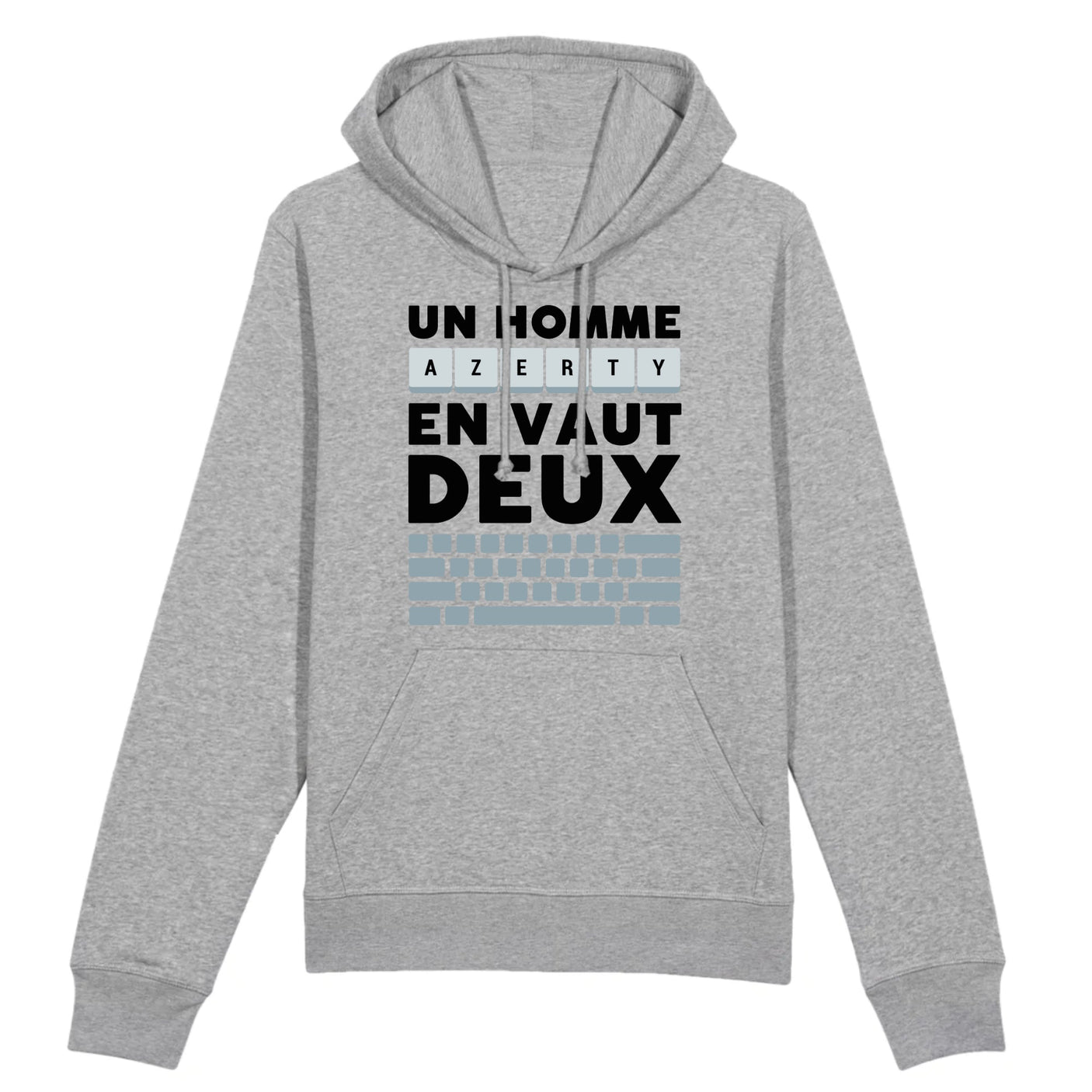 Sweat Capuche Adulte Un homme AZERTY en vaut deux