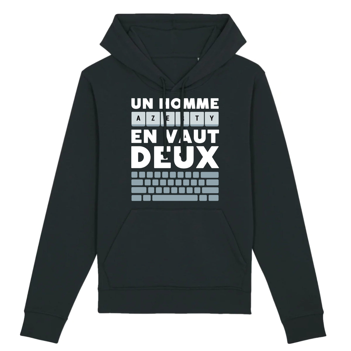Sweat Capuche Adulte Un homme AZERTY en vaut deux