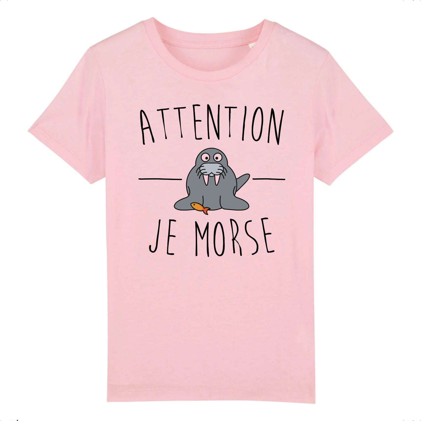 T-Shirt Enfant Attention je mords