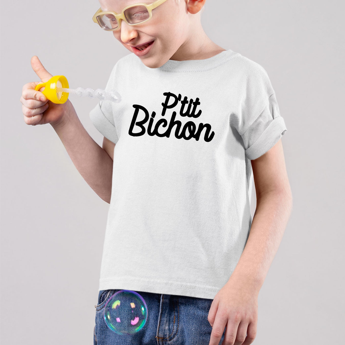 T-Shirt Enfant Bichon Blanc