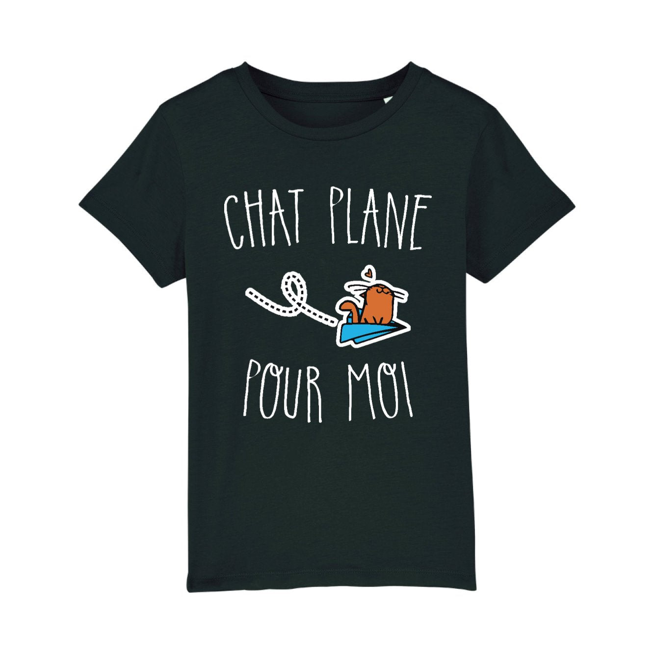 T-Shirt Enfant Chat plane pour moi