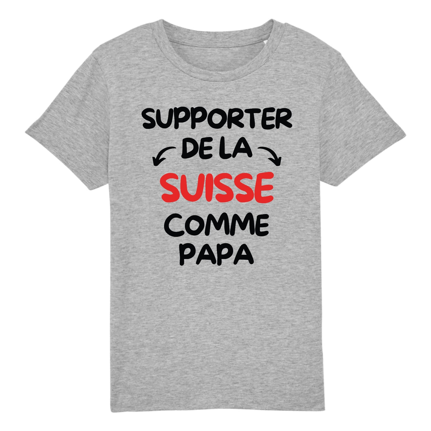 T-Shirt Enfant Supporter de la Suisse comme papa