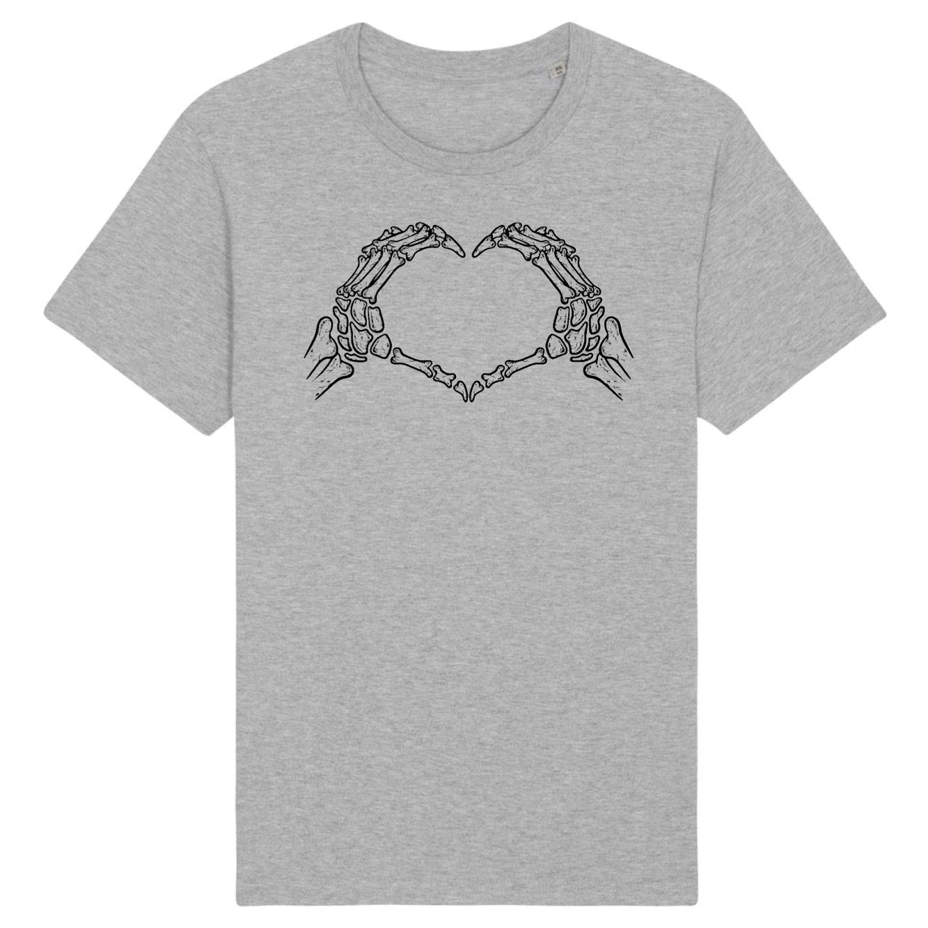 T-Shirt Homme Coeur mains squelette