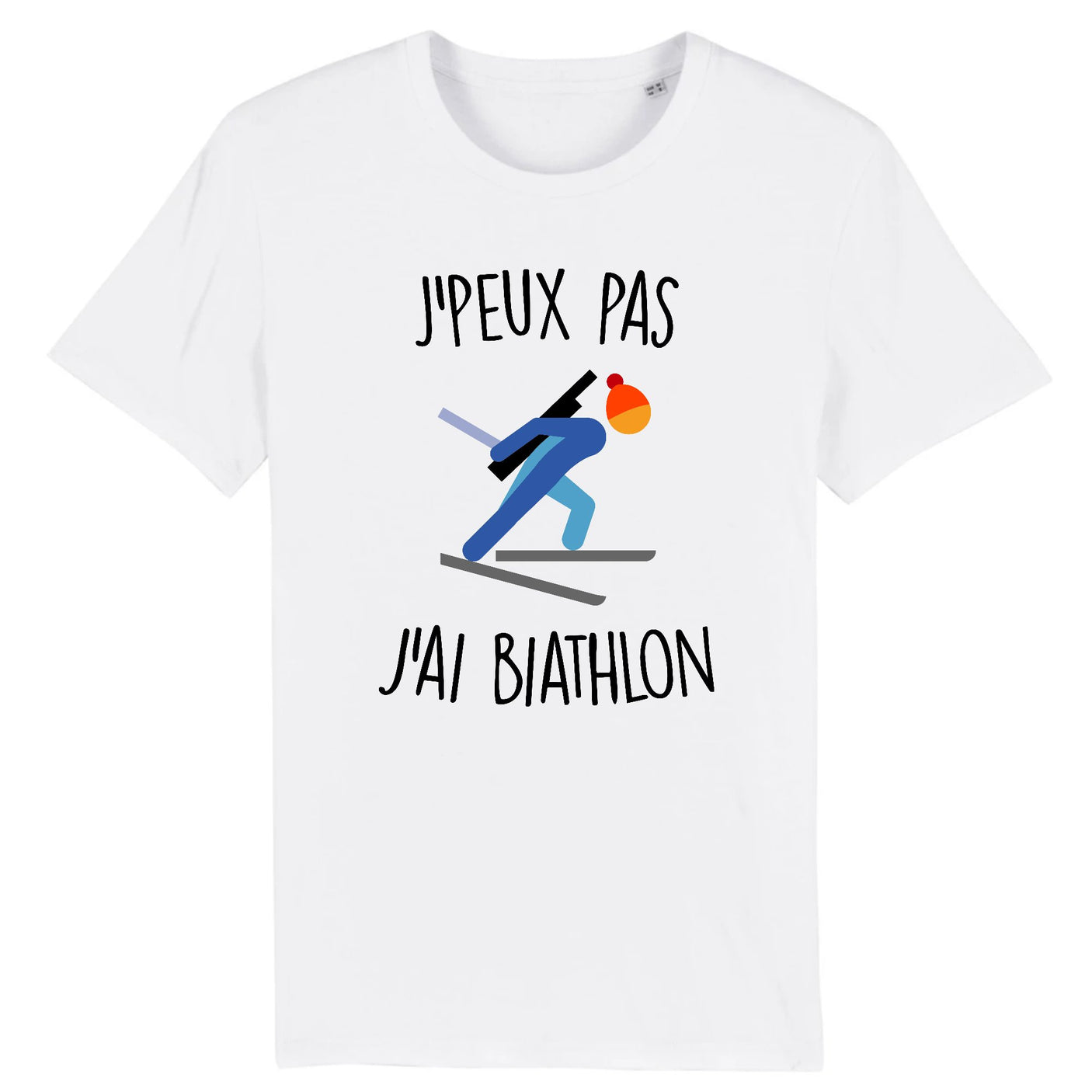 T-Shirt Homme J'peux pas j'ai biathlon
