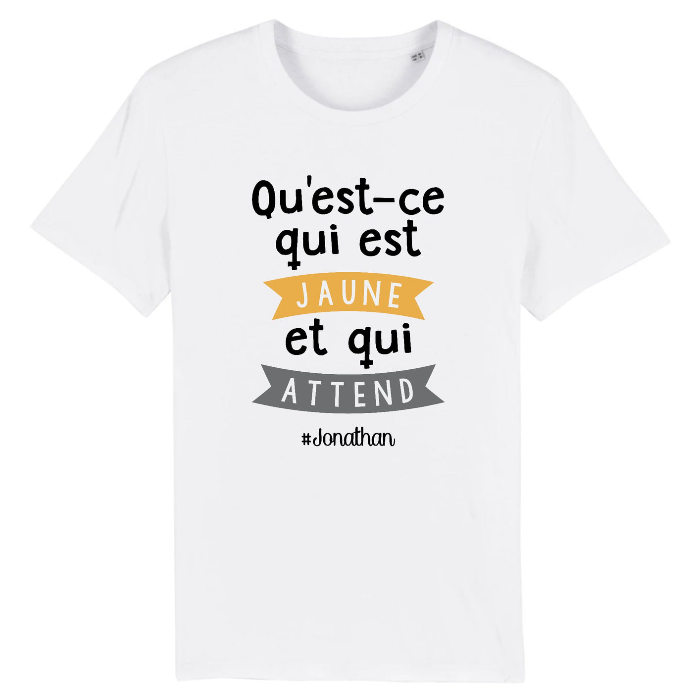 T-Shirt Homme Qu'est-ce qui est jaune Jonathan
