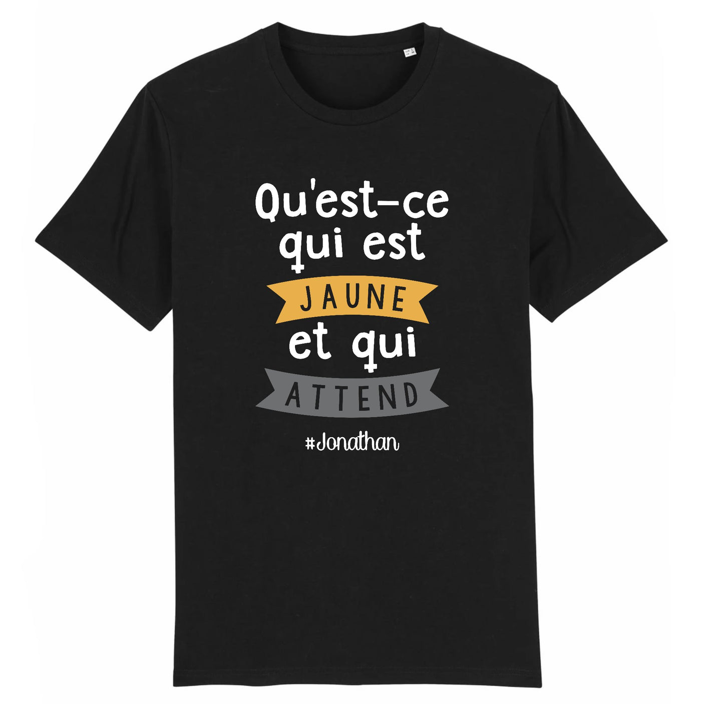 T-Shirt Homme Qu'est-ce qui est jaune Jonathan