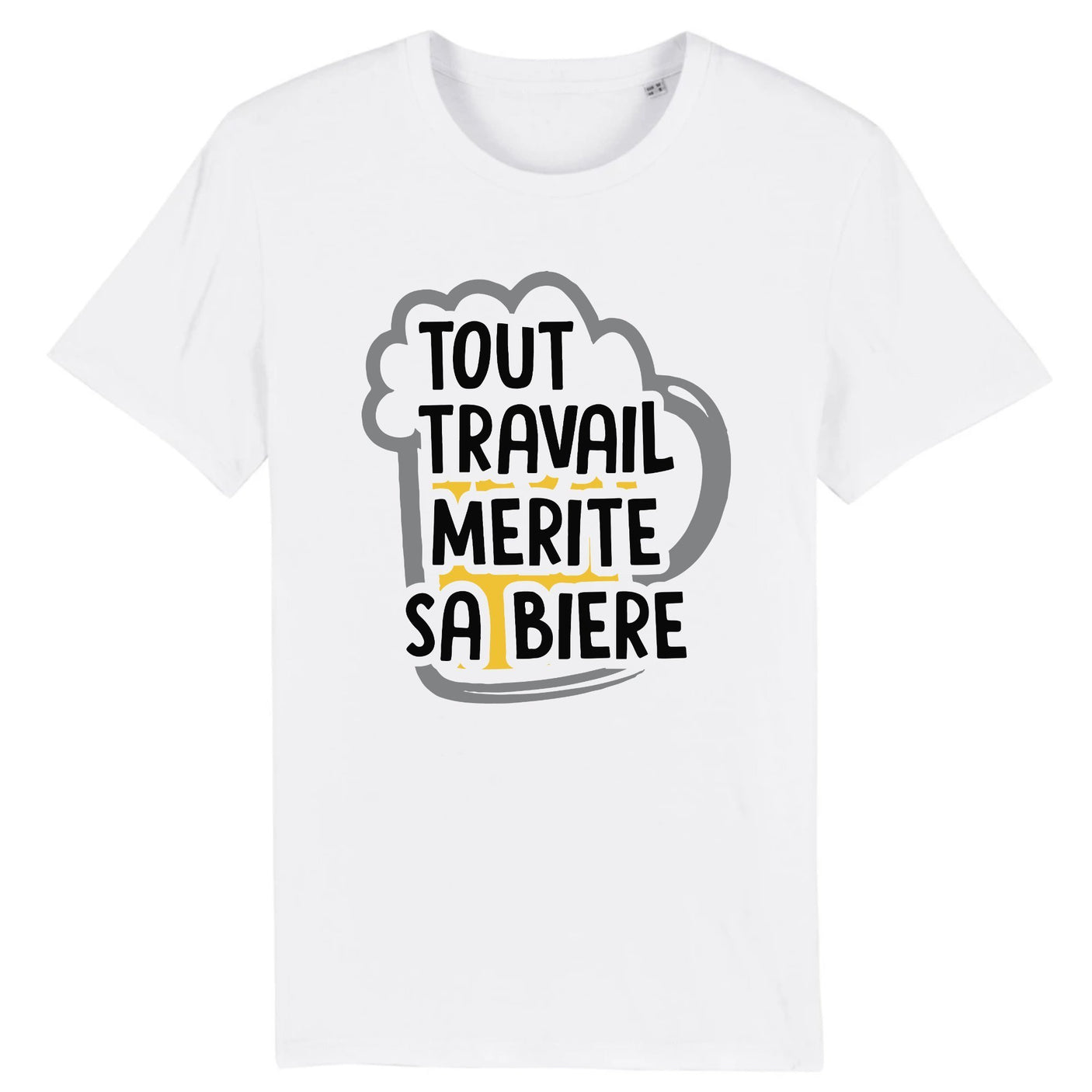 T-Shirt Homme Tout travail mérite sa bière