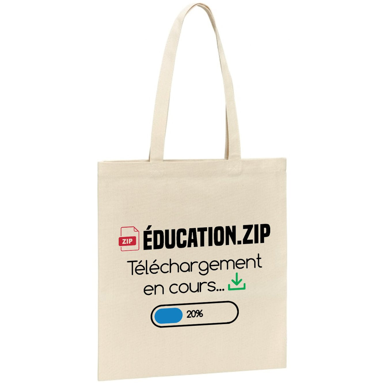 Tote bag Éducation téléchargement en cours