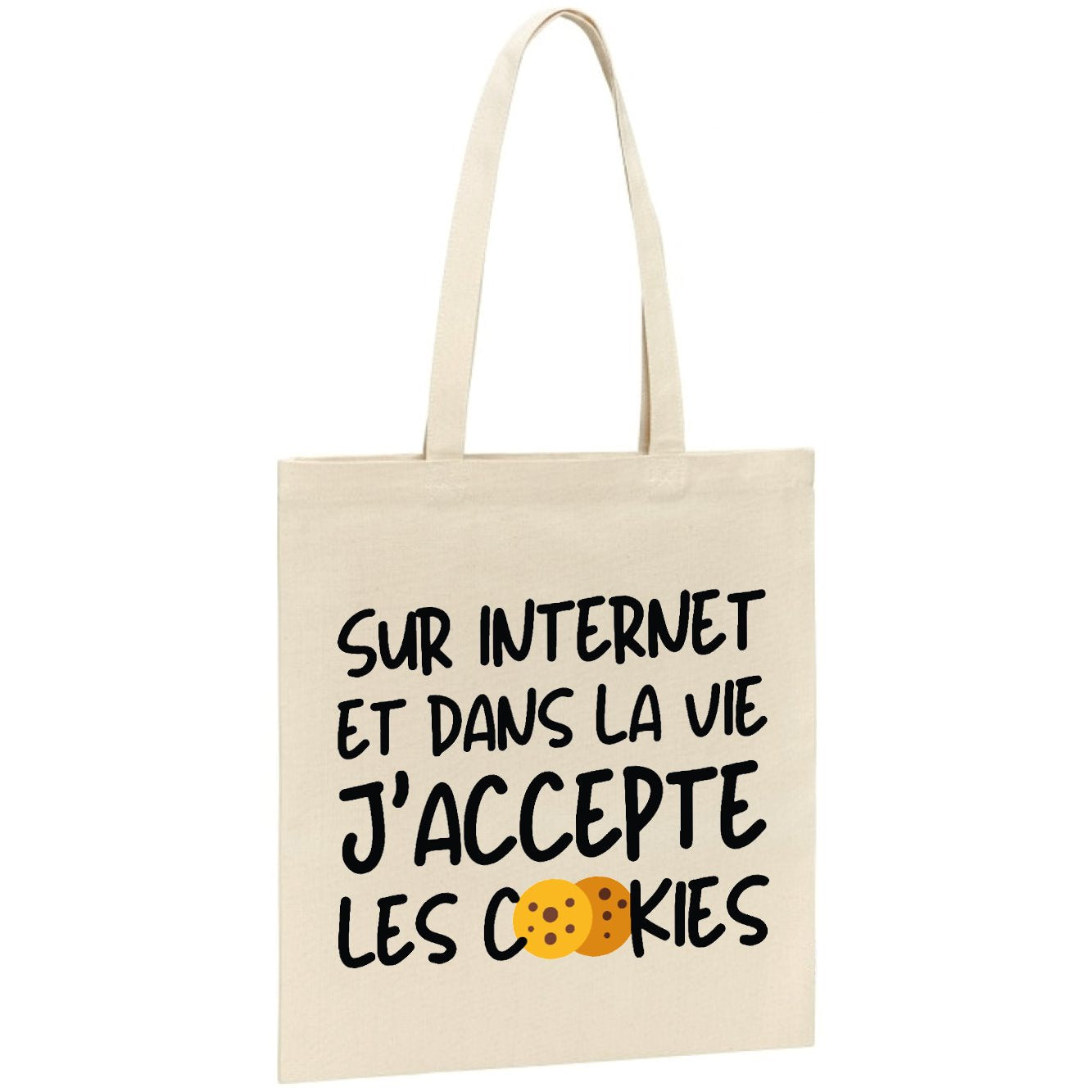 Tote bag J'accepte les cookies