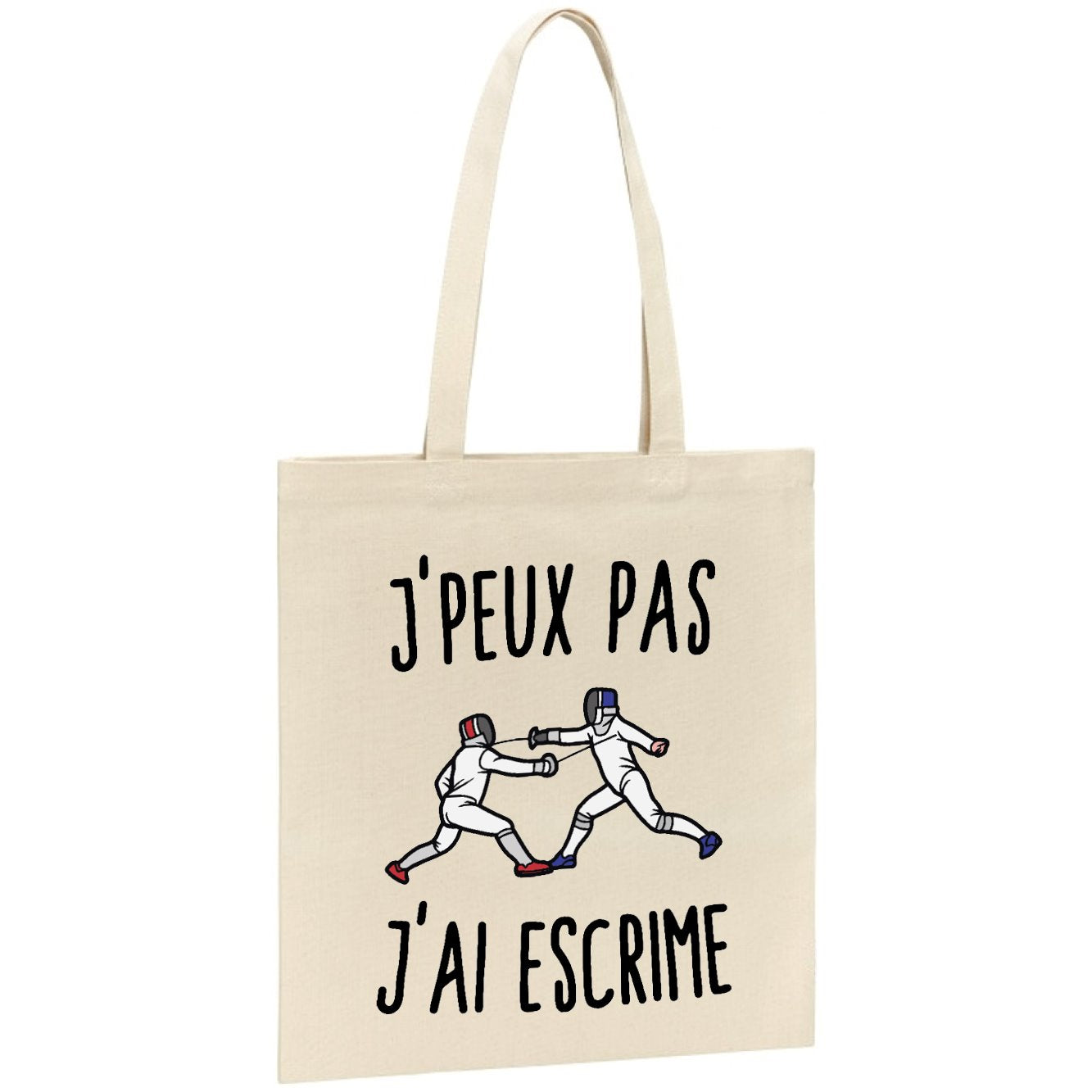 Tote bag J'peux pas j'ai escrime
