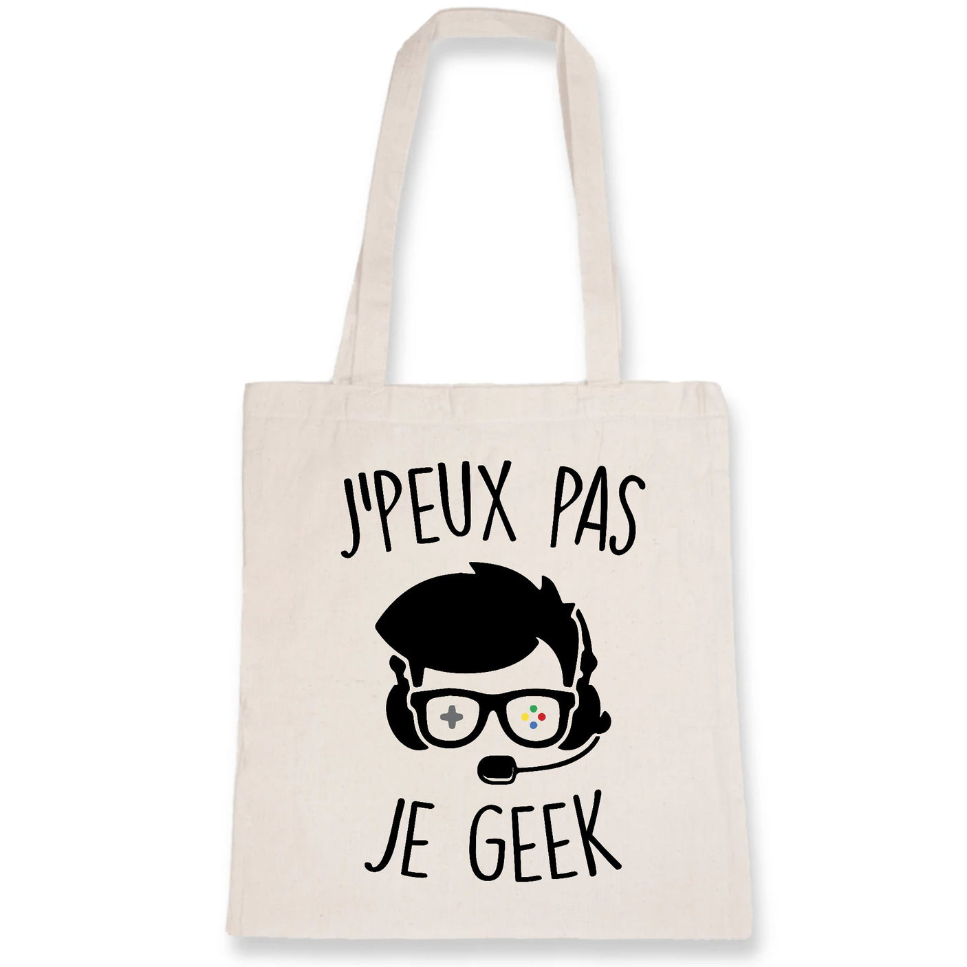 Tote bag J'peux pas je geek
