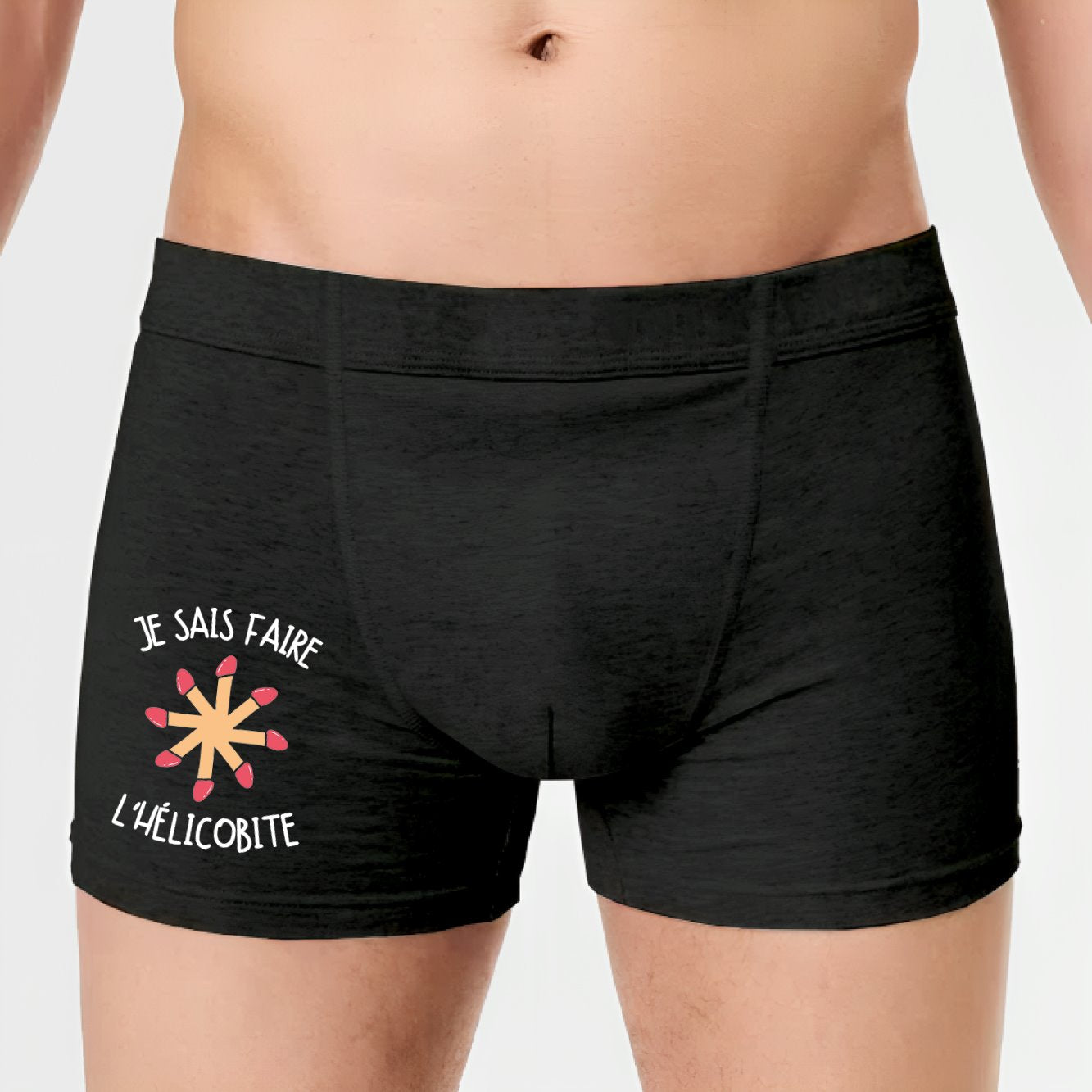 Boxer Homme Je sais faire l'hélicobite 