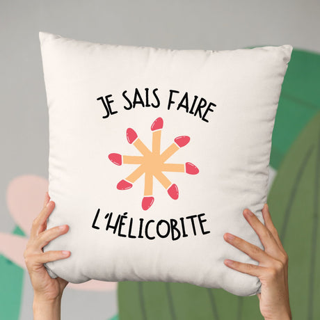 Coussin Je sais faire l'hélicobite Beige