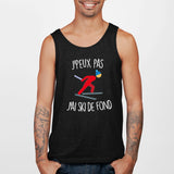 Débardeur Homme J'peux pas j'ai ski de fond Noir