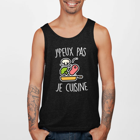 Débardeur Homme J'peux pas je cuisine Noir