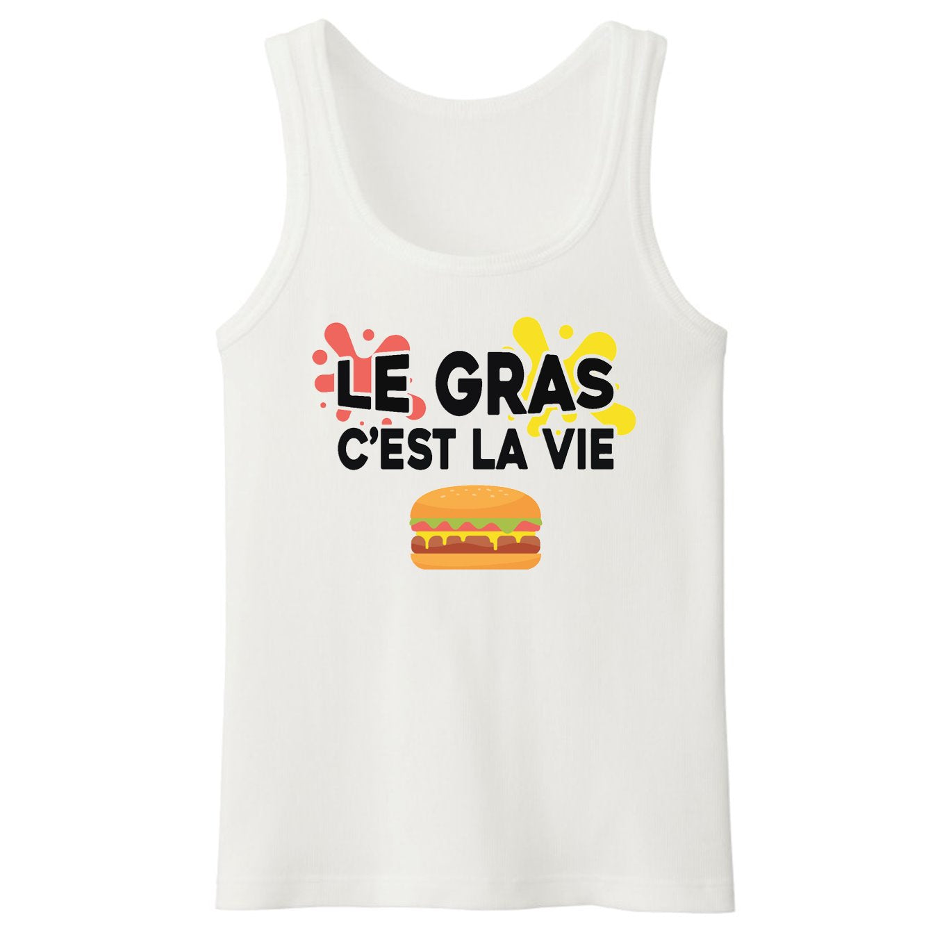 Débardeur Homme Le gras c'est la vie 