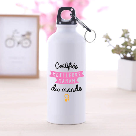 Gourde Certifiée meilleure maman du monde Blanc
