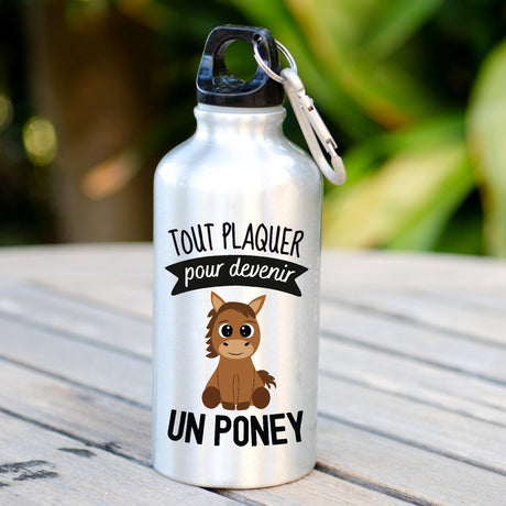 Gourde Tout plaquer pour devenir un poney Blanc