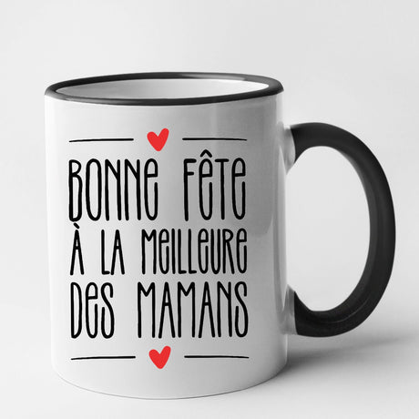 Mug Bonne fête à la meilleure des mamans Noir