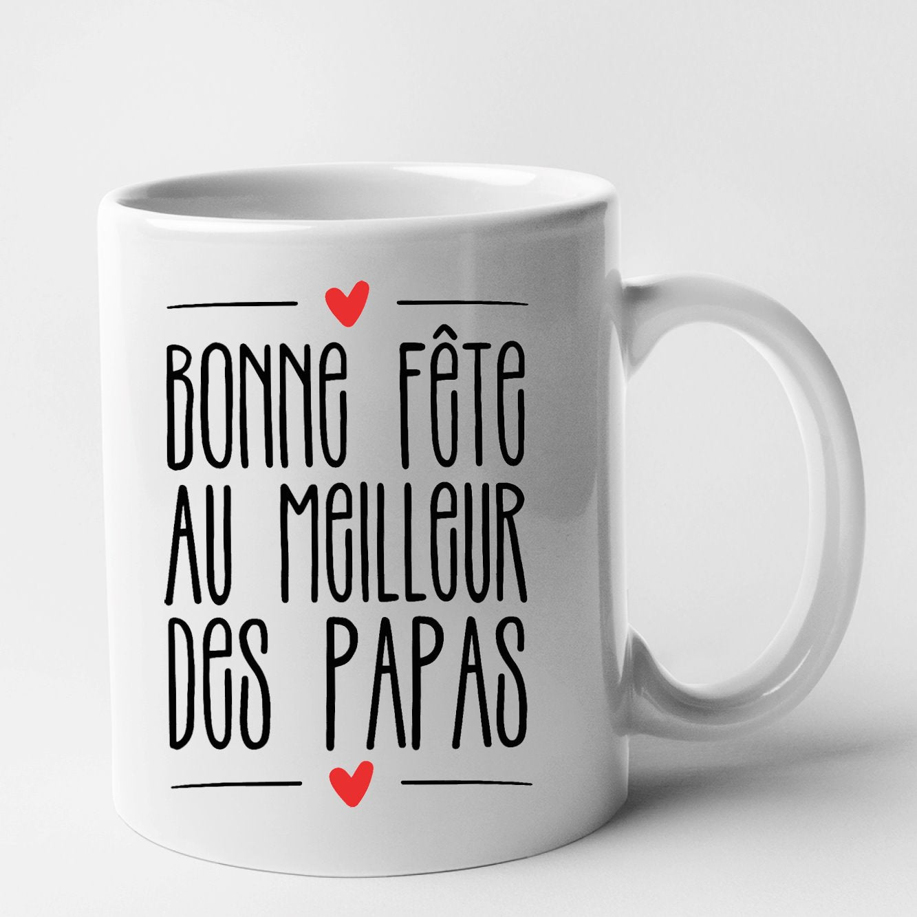 Mug Bonne fête au meilleur des papas Blanc