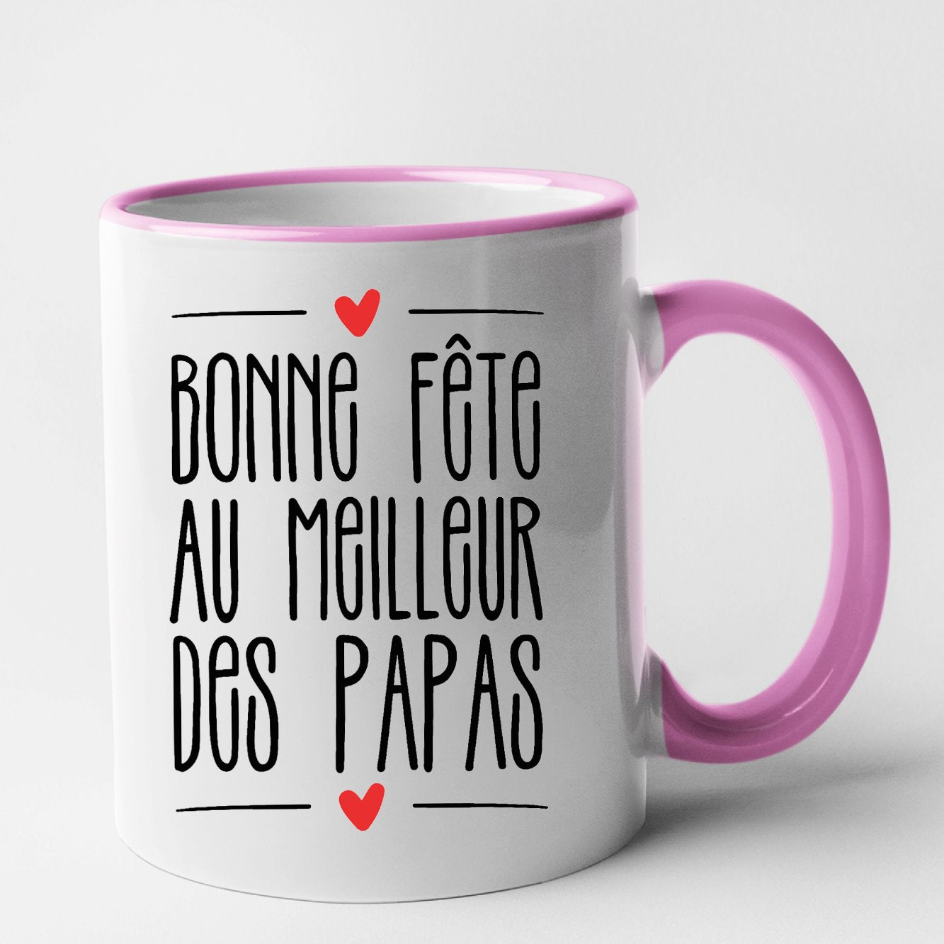 Mug Bonne fête au meilleur des papas Rose