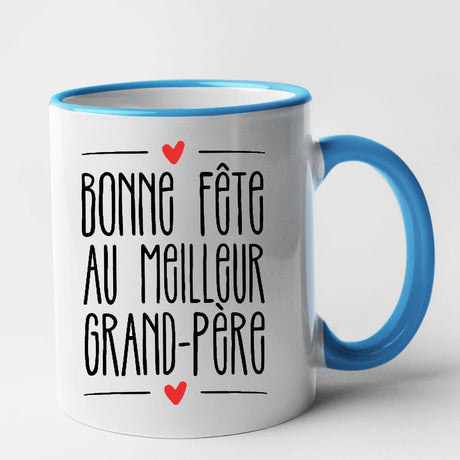 Mug Bonne fête au meilleur grand-père Bleu