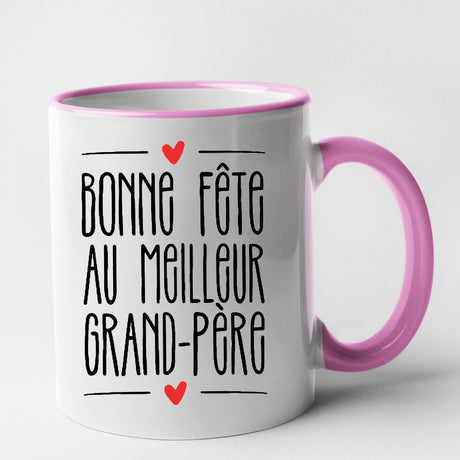 Mug Bonne fête au meilleur grand-père Rose