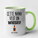 Mug Cette nana veut un whisky Vert