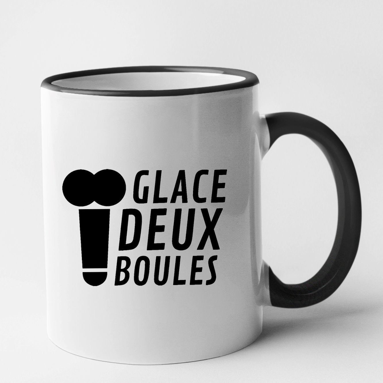 Mug Glace deux boules Noir