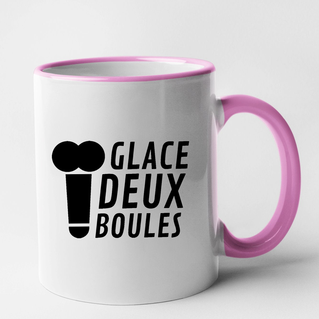 Mug Glace deux boules Rose