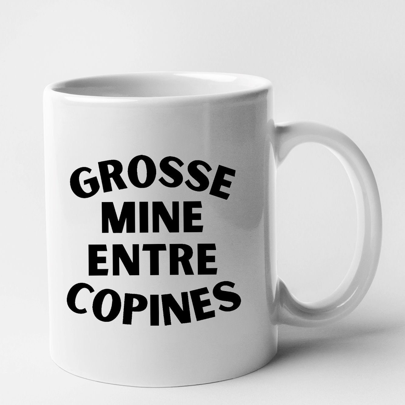 Mug Grosse mine entre copines Blanc