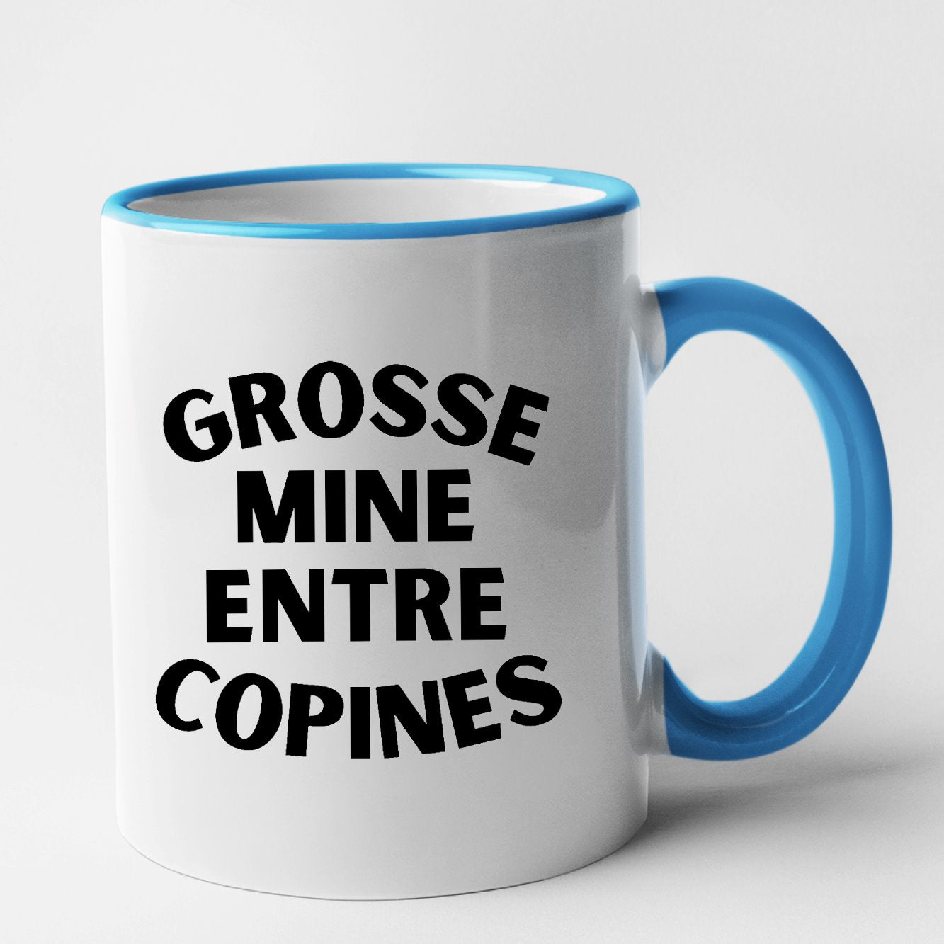 Mug Grosse mine entre copines Bleu