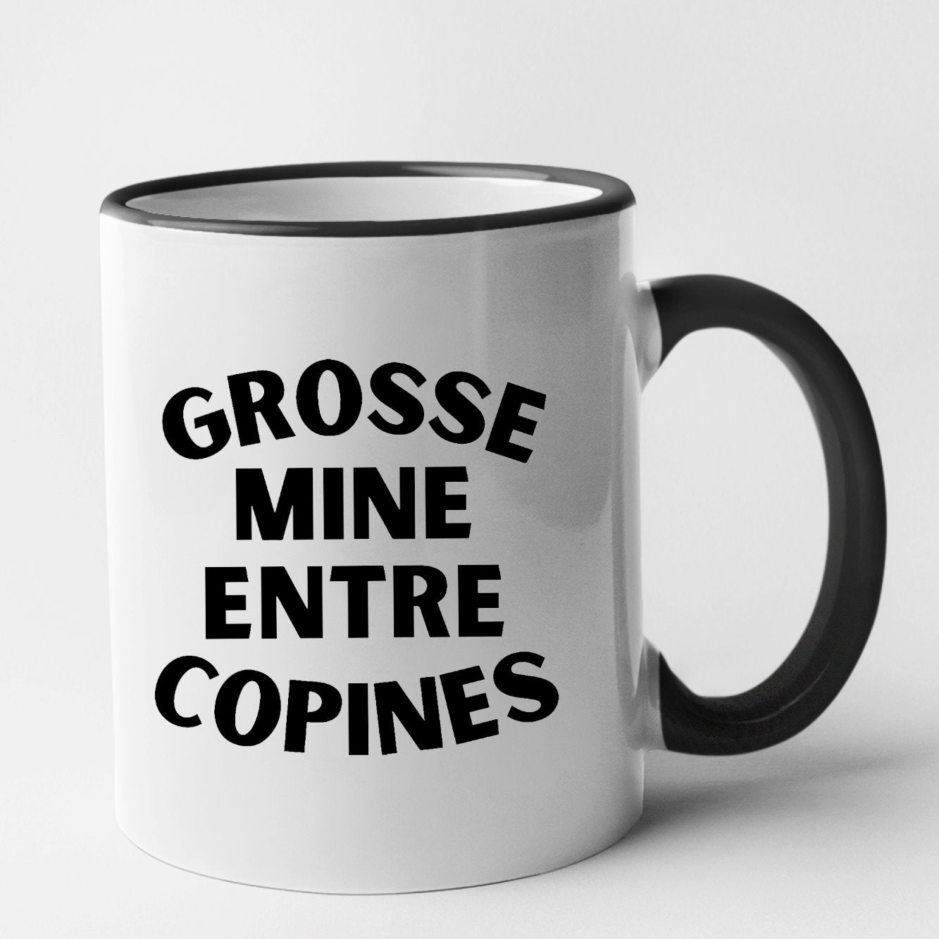 Mug Grosse mine entre copines Noir