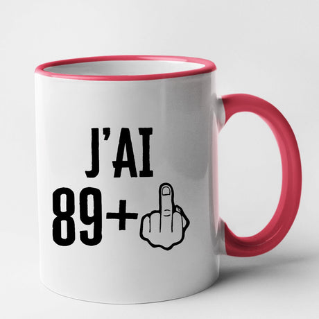 Mug J'ai 90 ans 89 + 1 Rouge