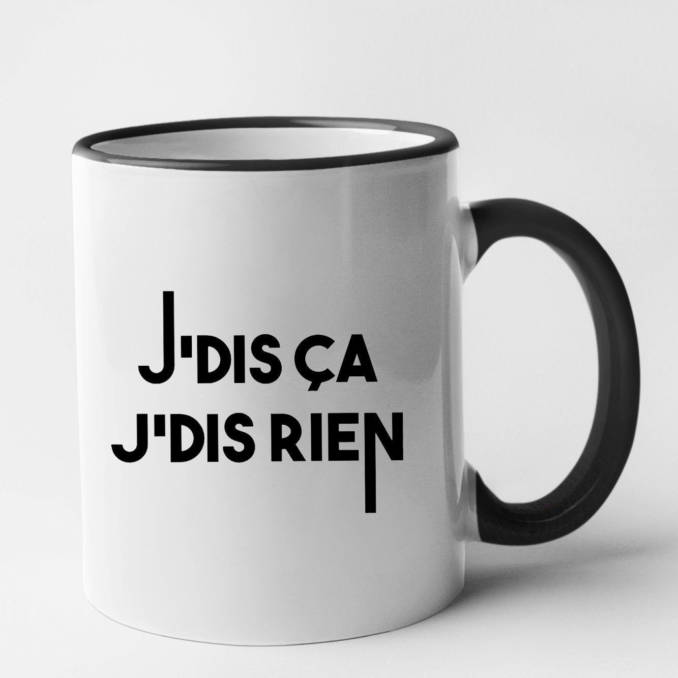 Mug Je dis ça je dis rien Noir