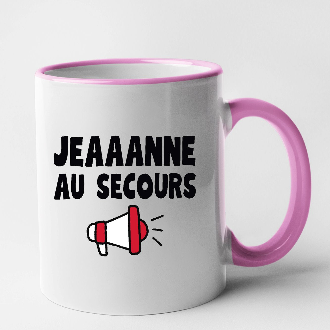 Mug Jeanne au secours Rose