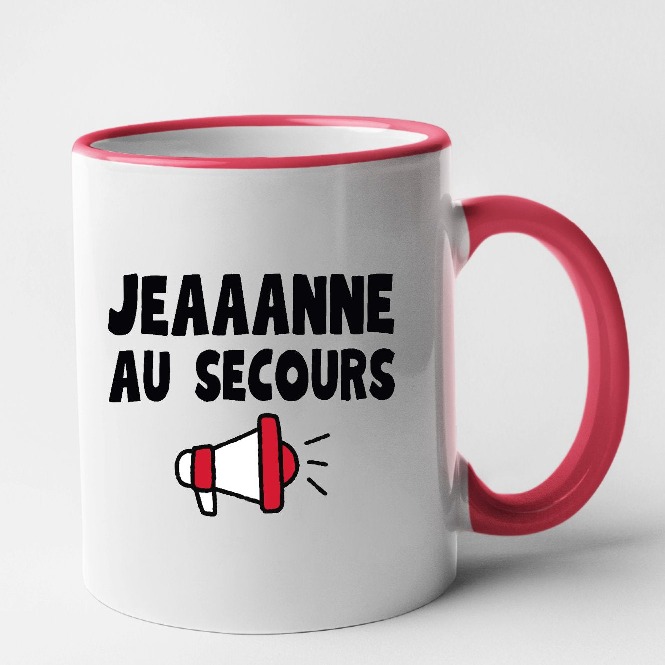 Mug Jeanne au secours Rouge