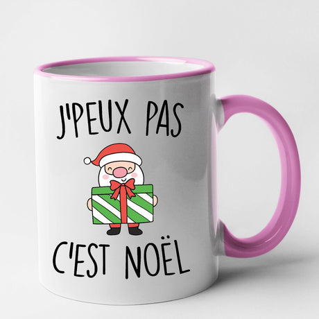 Mug J'peux pas c'est Noël Rose