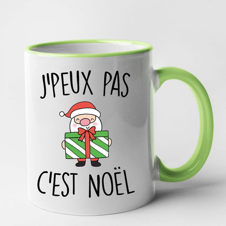 Mug J'peux pas c'est Noël Vert