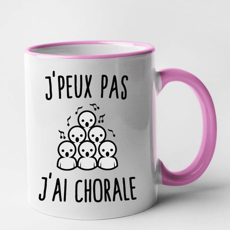 Mug J'peux pas j'ai chorale Rose