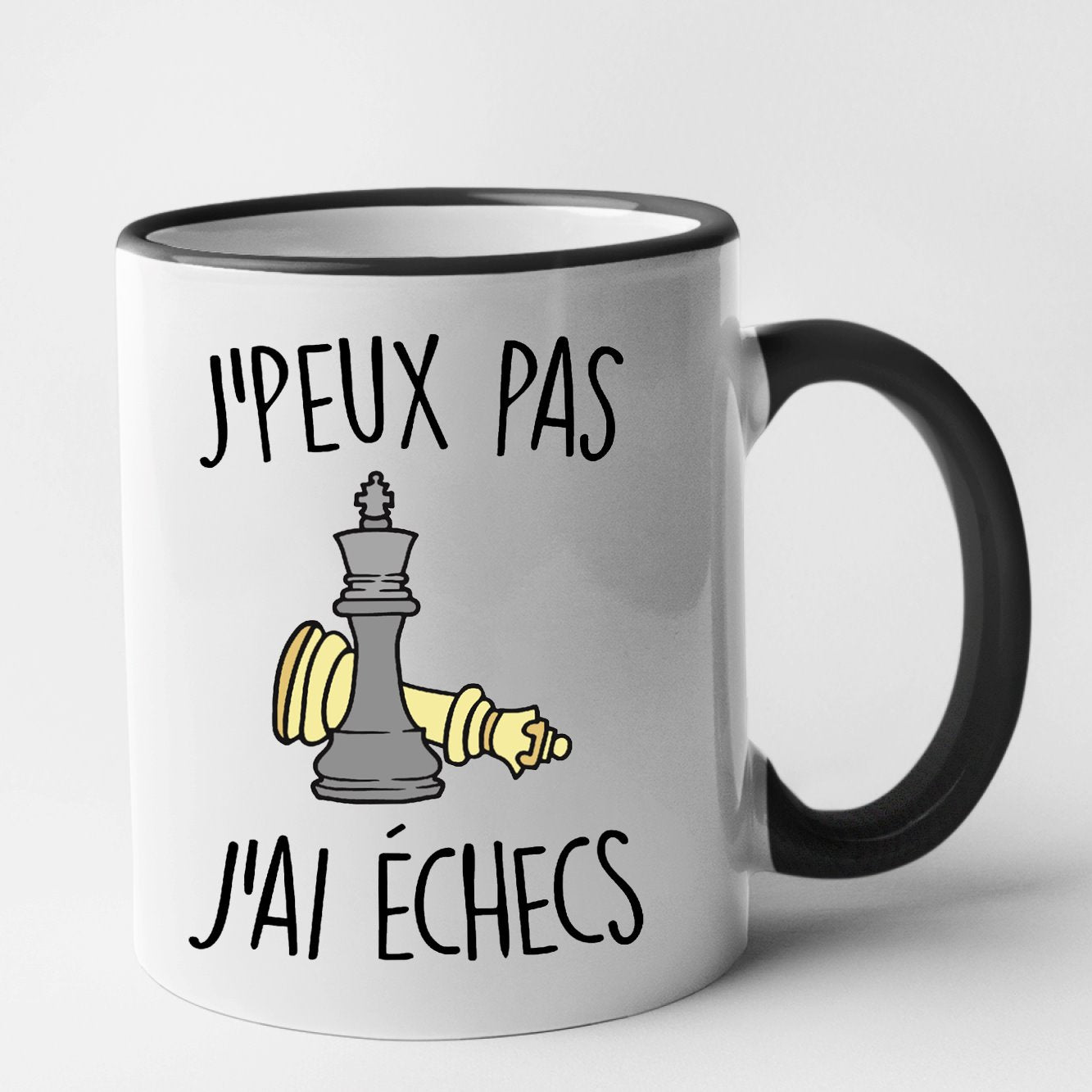 Mug J'peux pas j'ai échecs Noir