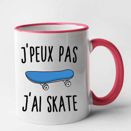 Mug J'peux pas j'ai skate Rouge