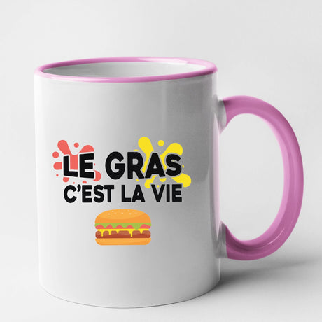 Mug Le gras c'est la vie Rose