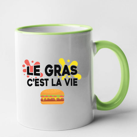 Mug Le gras c'est la vie Vert