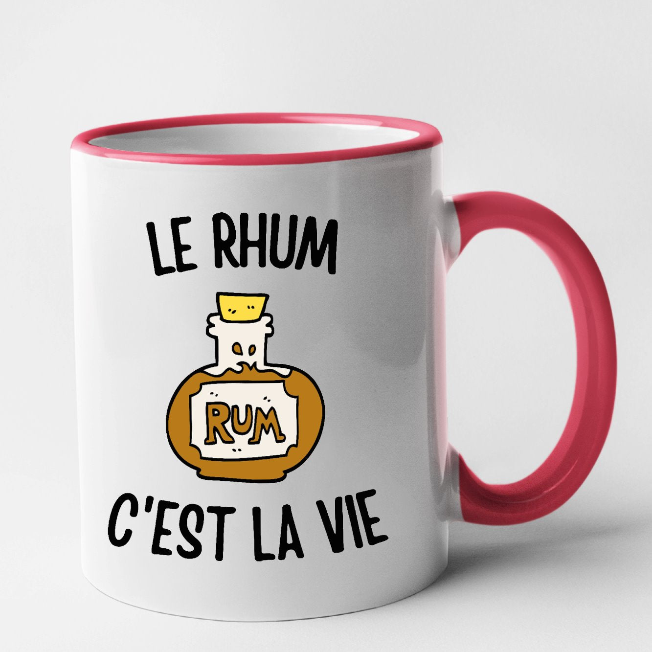 Mug Le rhum c'est la vie Rouge