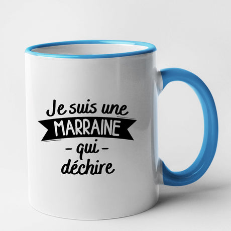 Mug Marraine qui déchire Bleu