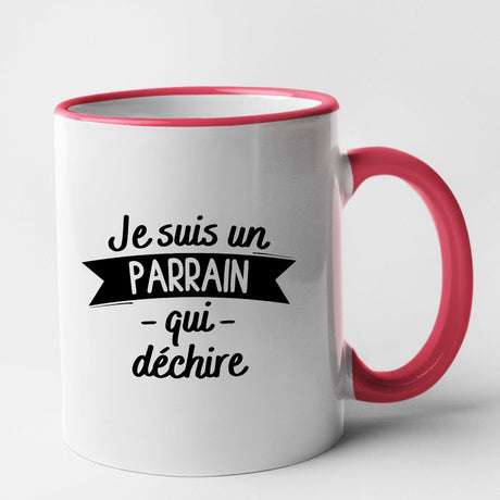 Mug Parrain qui déchire Rouge