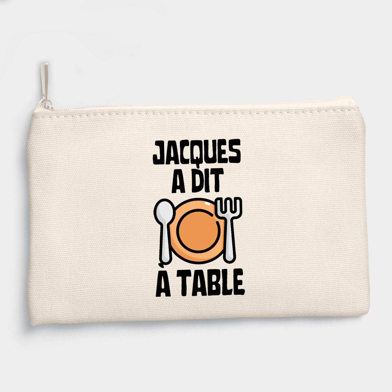 Pochette Jacques a dit à table Beige